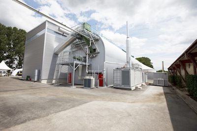Dry-AD biogas production plant